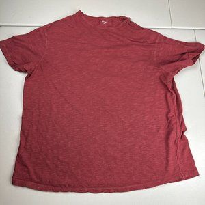 Rowm T‎ Shirt Burgundy Size Xlt Adult Men Crewneck Short Sleeve Used